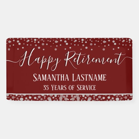 Happy Retirement Budget Confetti Banner (Horizontaal)