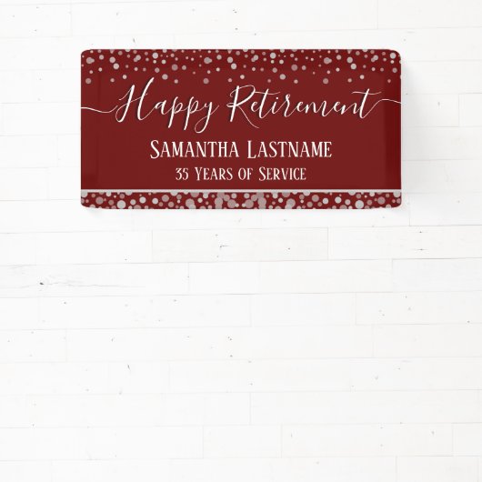 Happy Retirement Budget Confetti Banner (Insitu)