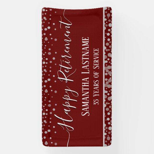 Happy Retirement Budget Confetti Banner (Verticaal)