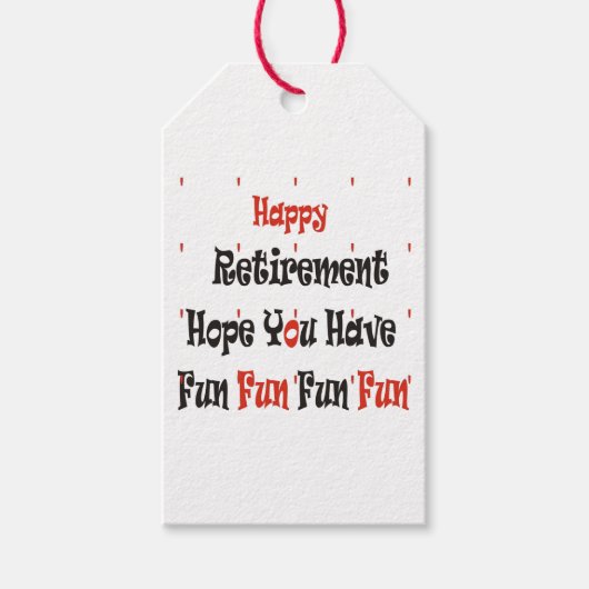 Happy Retirement Cadeaulabel (Voorkant)