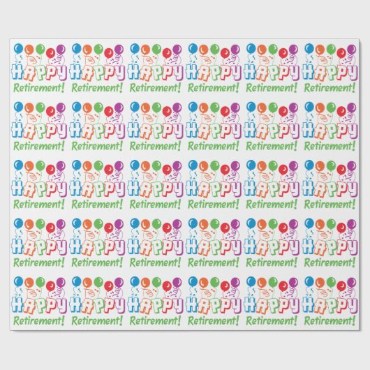 Happy Retirement Cadeaupapier (Vlak)