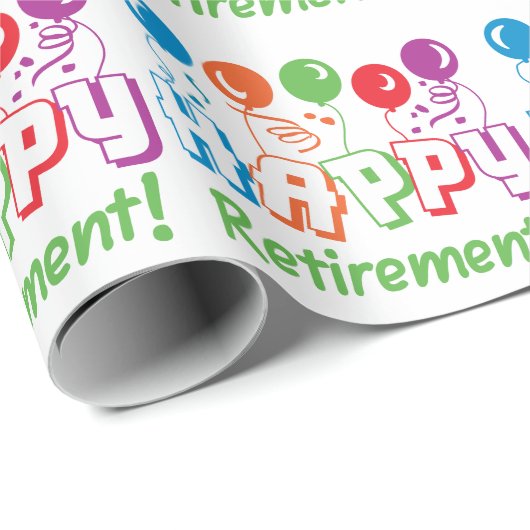 Happy Retirement Cadeaupapier (Rol Hoek)