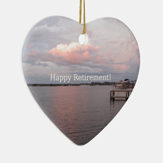 Happy Retirement - Cedar Key Florida Keramisch Ornament (Rechts)
