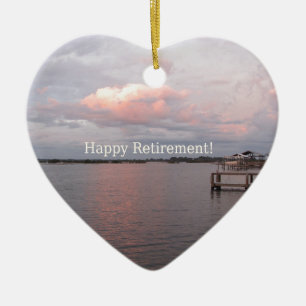 Happy Retirement - Cedar Key Florida Keramisch Ornament