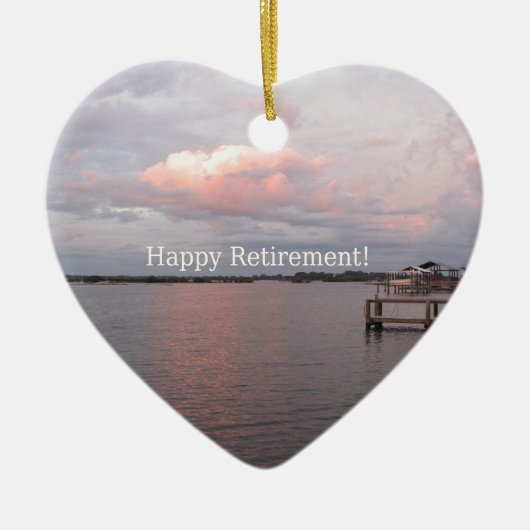 Happy Retirement - Cedar Key Florida Keramisch Ornament (Voorkant)