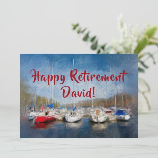 Happy Retirement Celebration Name Kaart (Staand voorkant)