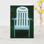 Happy Retirement Chair Kaart (Gele Bloem)