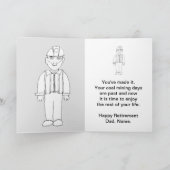 Happy Retirement Coal Miner Wenskaarten Kaart (Binnen)