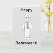 Happy Retirement Coal Miner Wenskaarten Kaart (Gele Bloem)