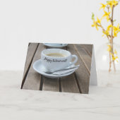 Happy Retirement Coffee Cup Kaart (Gele Bloem)