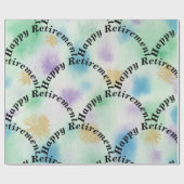 Happy Retirement Colorful Cadeaupapier (Vlak)
