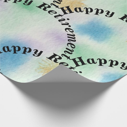 Happy Retirement Colorful Cadeaupapier (Hoek)