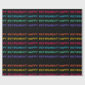 Happy Retirement Colorful Design Cadeaupapier (Vlak)