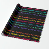 Happy Retirement Colorful Design Cadeaupapier (Uitgerold)