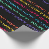 Happy Retirement Colorful Design Cadeaupapier (Hoek)