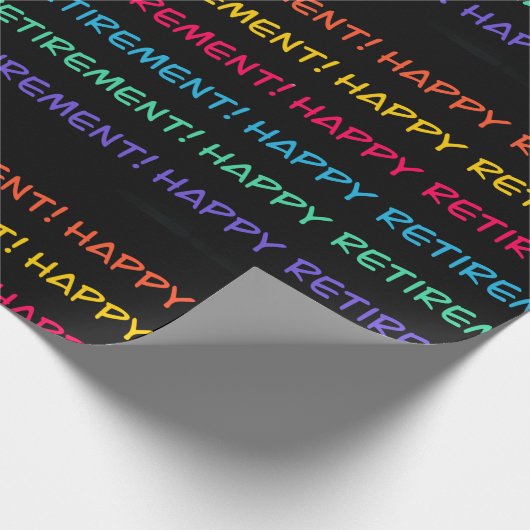Happy Retirement Colorful Design Cadeaupapier (Hoek)