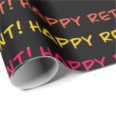 Happy Retirement Colorful Design Cadeaupapier (Rol Hoek)