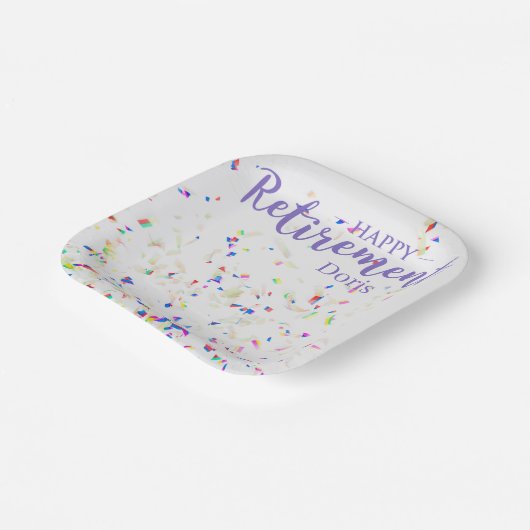 Happy Retirement Confetti Paper Bord (Gebogen)