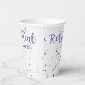 Happy Retirement Confetti Paper cup Papieren Bekers (Rechts)