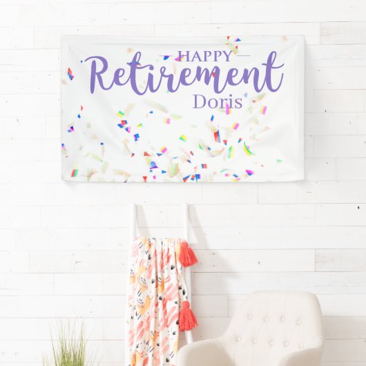Happy Retirement Confetti Spandoek (Insitu)