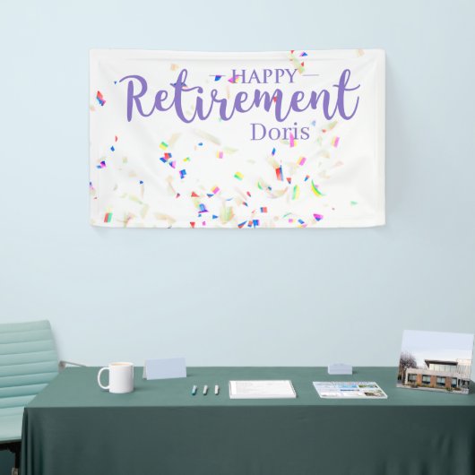Happy Retirement Confetti Spandoek (Beurs)