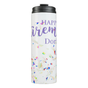 Happy Retirement Confetti Thermal Tumbler Thermosbeker