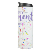 Happy Retirement Confetti Thermal Tumbler Thermosbeker (Geroteerd rechts)