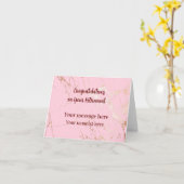 Happy Retirement Congrates Blush Roze je bericht Kaart (Gele Bloem)