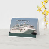 Happy retirement: cruise ship 2 kaart (Gele Bloem)