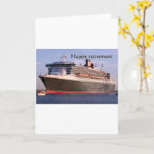 Happy retirement: cruise ship kaart (Gele Bloem)