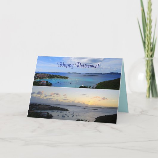 Happy Retirement, Cruz Bay Collage, St. John Kaart (Voorkant)