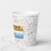 Happy Retirement Custom Teacher Letter Scramble Papieren Bekers (Achterkant)