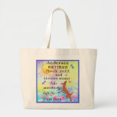 Happy Retirement Cute Dancing Dog Jumping with Joy Grote Tote Bag (Voorkant)