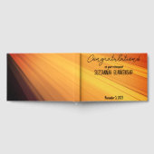 Happy Retirement Diagonal Gold Streaks Aangepast Gastenboek (Volledig)