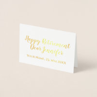 Happy Retirement Elegant Script Calligraphy