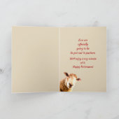 Happy Retirement Ewe Funny Sheep Animal Humor Kaart (Binnen)