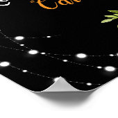 Happy Retirement Floral Sunflower Black Poster (Hoek)