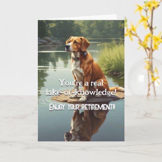 Happy Retirement Funny Folded Wenskaart Kaart (Gele Bloem)