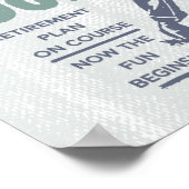 Happy Retirement Funny Retro Golf Party Poster (Hoek)