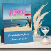 Happy Retirement Funny Surreal Beach Scene Fotoplaat (Zijkant)