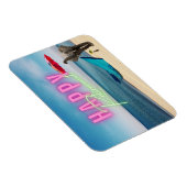 Happy Retirement Funny Surreal Beach Scene Magneet (Rechterzijde)