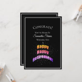 Happy Retirement Gefeliciteerd dat je het leuk heb Kaart (Voorkant / Achterkant in situ)