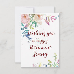 Happy Retirement Gefeliciteerd Floral wenst