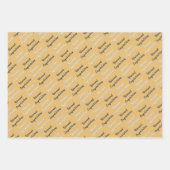 Happy Retirement Gefeliciteerd Patterned Set 3 Inpakpapier Vel (Voorkant 3)