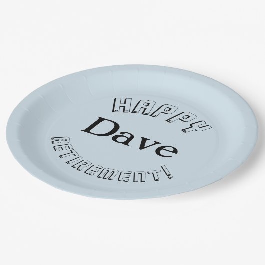 Happy Retirement gepersonaliseerd Papieren Bordje (Gekanteld)