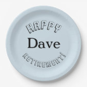 Happy Retirement gepersonaliseerd Papieren Bordje (Voorkant)