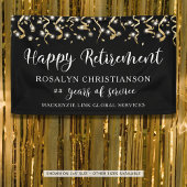 Happy Retirement Gold Confetti Streamers script Spandoek