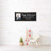 Happy Retirement Gold met Confetti One Photo Bann Spandoek (Insitu)