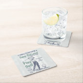 Happy Retirement Golfer Theme Retro Golf Kartonnen Onderzetters (Insitu)