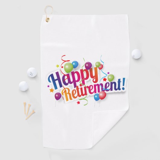 Happy Retirement Golfhanddoek (Insitu)